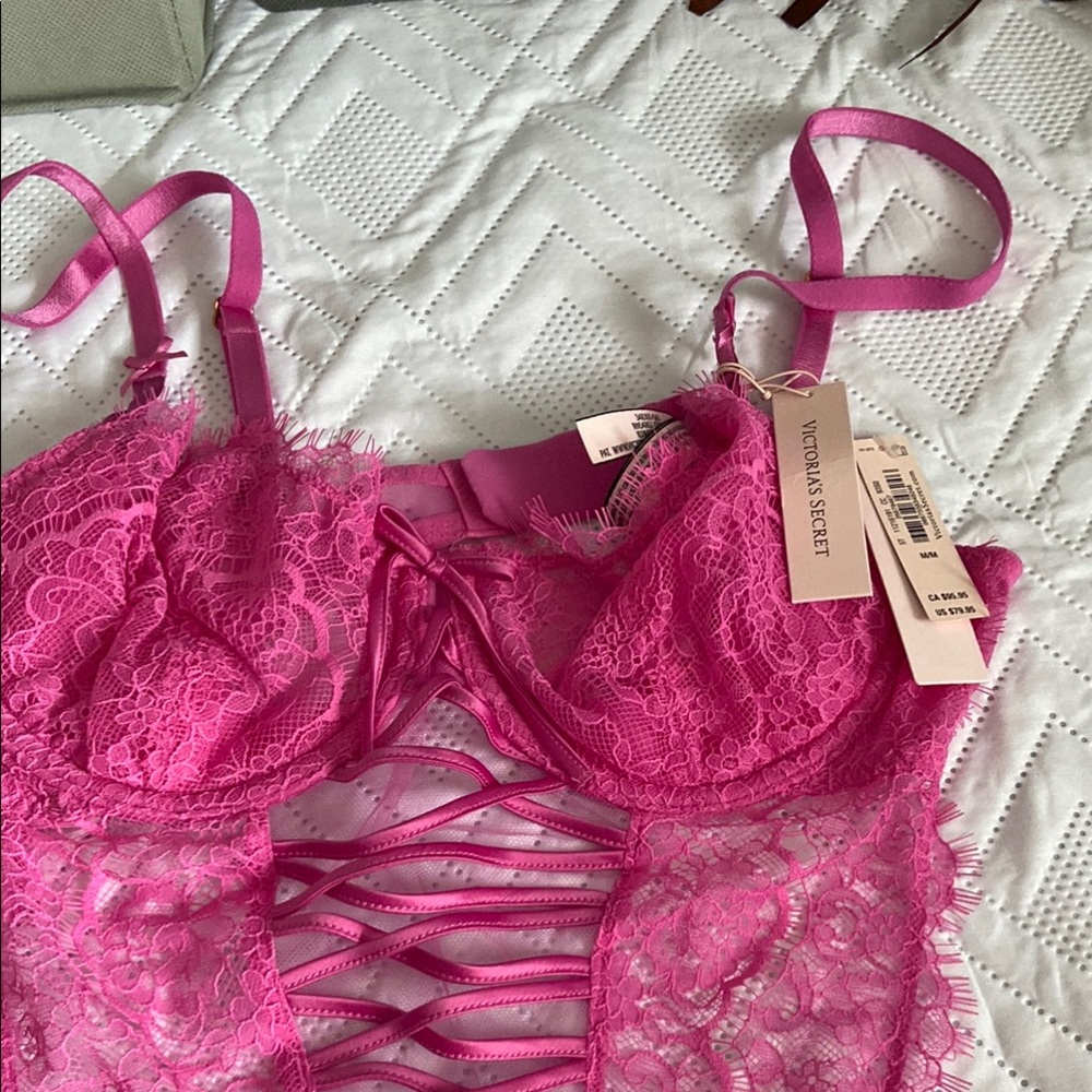 Victoria's Secret Pink Lace Bodysuit